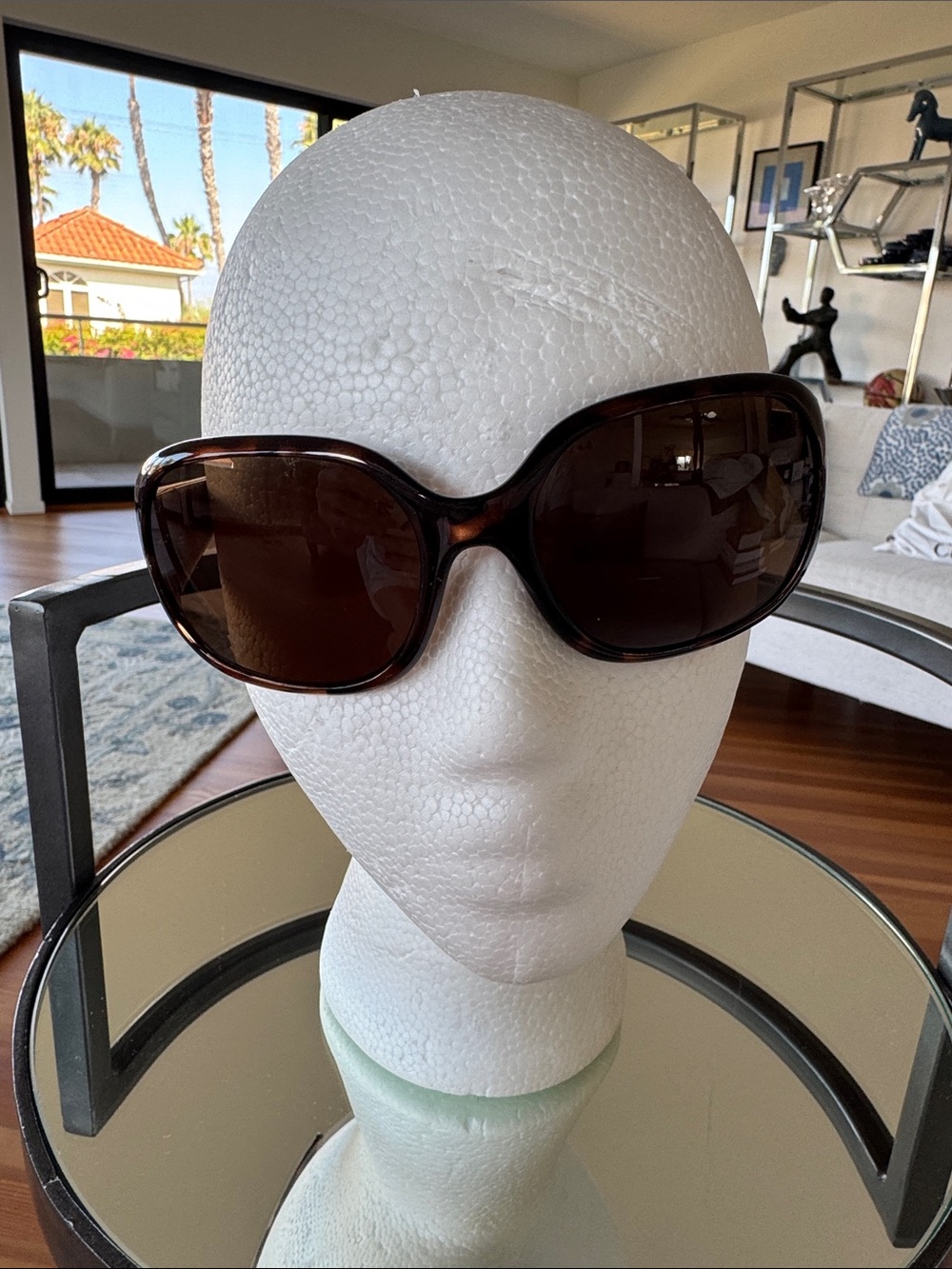 MICHAEL KORS Women's Brown Logo Tortoiseshell Sunglasses